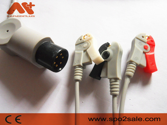 Szmedplus आमी ईसीजी केबल्स और लीडवायर 6 पिन 3 लीड ईसीजी केबल टीपीयू अहा क्लिप