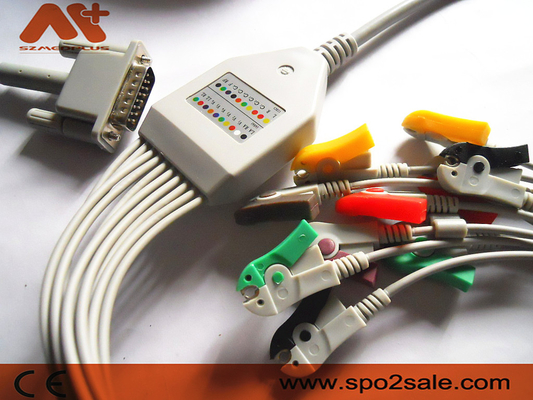 फिलिप्स कम्पेटिबल डायरेक्ट कनेक्ट ईकेजी केबल 9293-042-50 एएचए क्लिप
