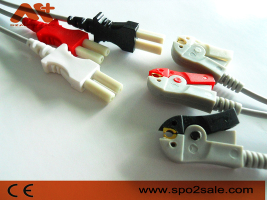 Spacelabs संगत 3 लीड क्लिप ईसीजी लीडवायर - 700-0006-00