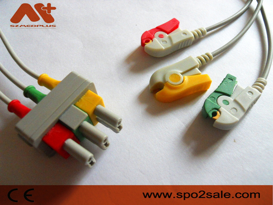 फिलिप्स कम्पेटिबल 3 लीड क्लिप ईसीजी लीडवायर - M1613A