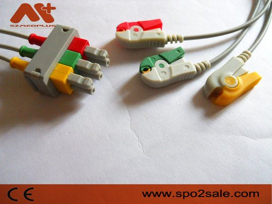 फिलिप्स कम्पेटिबल 3 लीड क्लिप ईसीजी लीडवायर - M1613A
