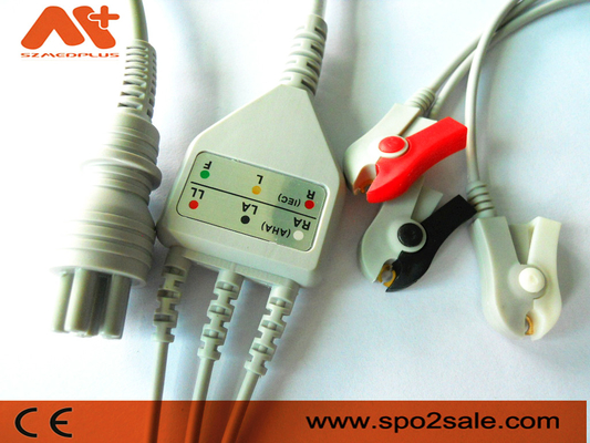 Omron > कॉलिन BP-88S, BP-S510, M9500, प्रेस मेट एडवांटेज कम्पेटिबल 3 लीड क्लिप डायरेक्ट-कनेक्ट ईसीजी केबल
