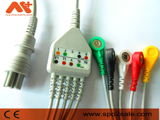 कॉलिन BP-88S BP-S510 M9500 रोगी मॉनिटर केबल्स ईसीजी 6 पिन केबल