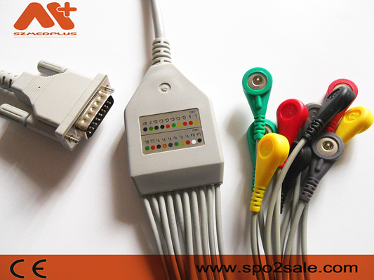 Aspel AsCARD EKG केबल 3 सीरीज़ बनाना 4.0 दीन 3.0 पेशेंट एंड